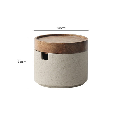 Taza de condimento de cerámica japonesa, cocina doméstica, alta calidad de condimento con tapa, caja de condimento roja de gran capacidad