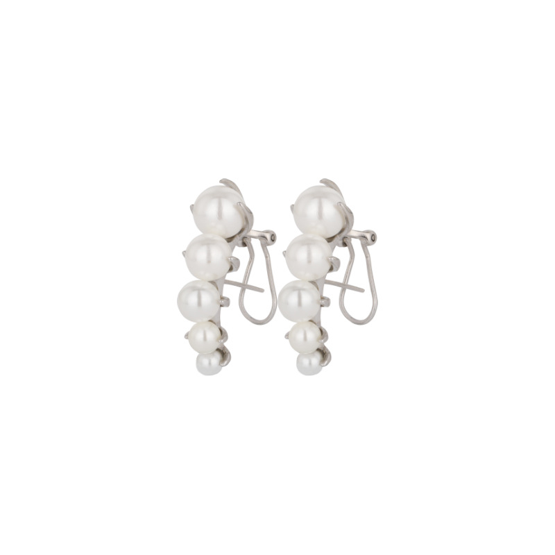 Pendientes de perlas de plata esterlina 925 de lujo de alto grado pendientes de temperamento retro nicho cuñada loca mismo estilo pendientes para mujeres