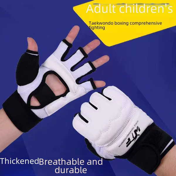 Taekwondo Gloves Foot Guard Adult Children New Half Finger Boxing Gloves Taekwondo Protective in stock Wholesale