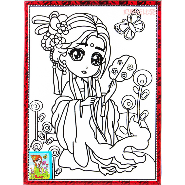 公园广场夜市摆地摊热卖儿童DIY涂鸦画板益智玩具小本创业好项目