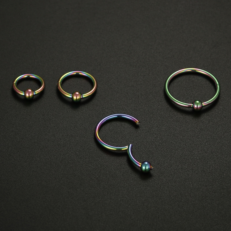 Vintage Style Rock Streetwear Geometric Stainless Steel Plating Nose Ring display picture 1