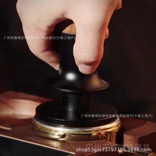Walnut Constant Force Impact Powder Hammer Italian Coffee Press Powder Set Elastic Powder Hammer 51/58mm