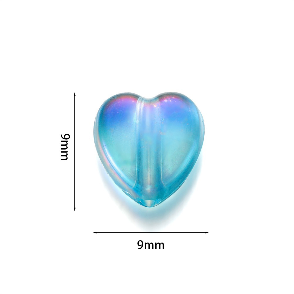 Simple Style Heart Shape Beaded Epoxy Jewelry Accessories