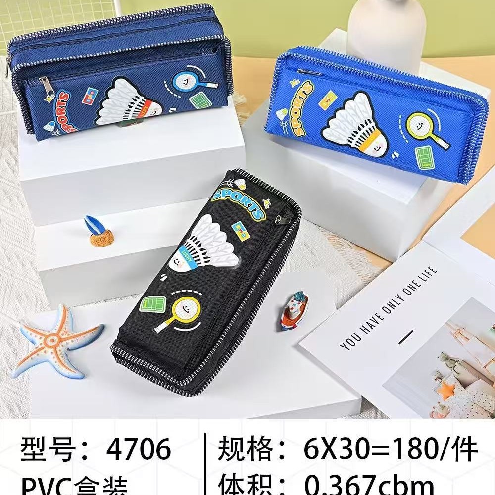 Estuche para lápices de doble capa de tela Oxford - Diseño cartoon y minimalista - Gran capacidad - Para almacenar lápices - Venta al por mayor