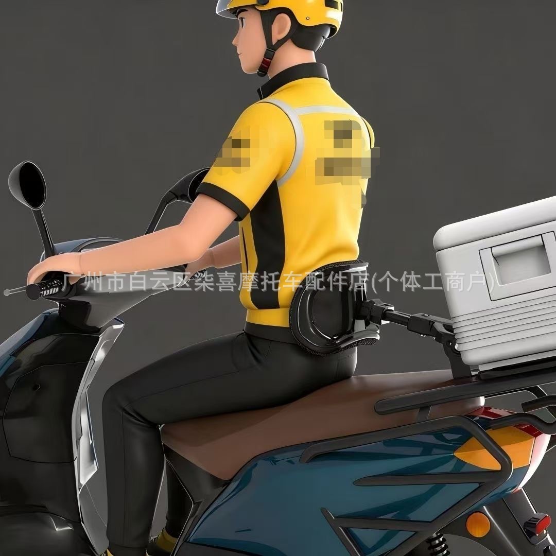 Tingfeng Shiguang D1 Universal Retractable Waist Support for Electric Vehicles and Motorcycles, Foldable Backrest for Rear Seat