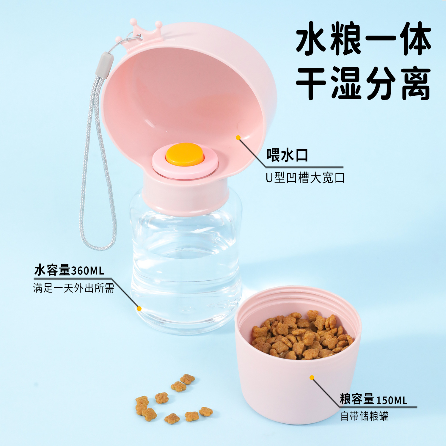 Taza para beber para perros, taza portátil para mascotas original, agua y comida, alimentador de agua al aire libre para perros pequeños y medianos