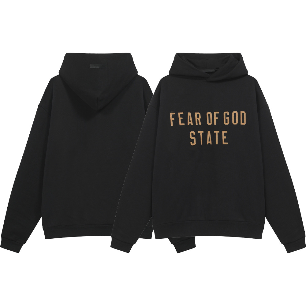 24FW FEAROFGOD FOG de doble línea ESSENTIALS otoño e invierno más suéter con capucha suelto de terciopelo para hombre de moda