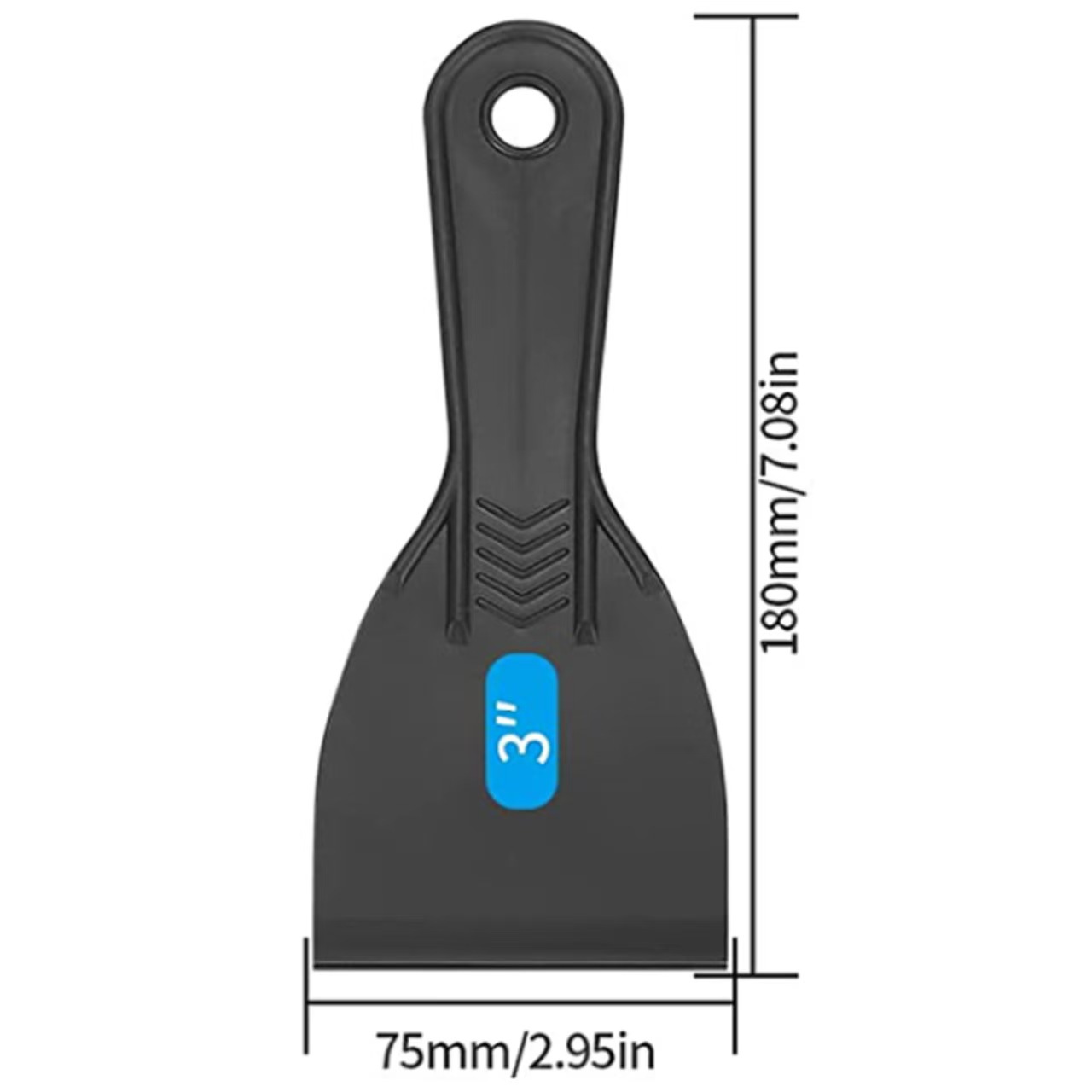 3inch 검정색 플라스틱 퍼티 나이프 0.023kg