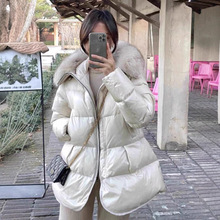 103-48   东大门韩系女装款新国标90白鹅绒中长款鹅绒服