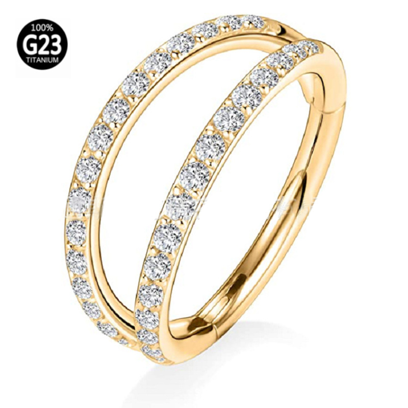 Daily, Street Occasion 1 Piece Nose Rings & Studs Streetwear Geometric G23 Titanium Inlay Nose Rings & Studs Nose Pin