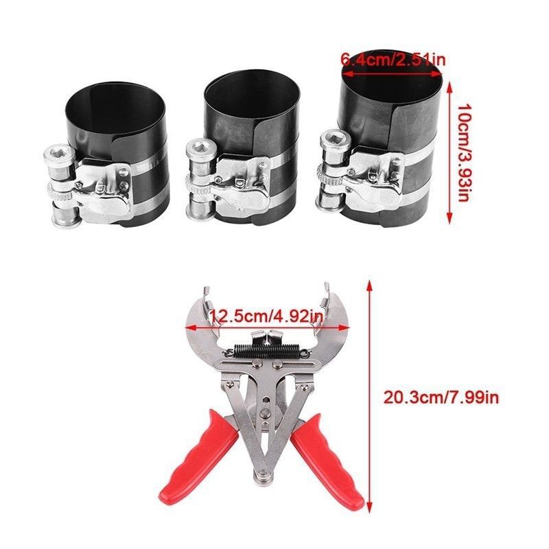Car Engine Piston Ring Compressor Piston Ring Installation Tool Piston Caliper Auto Repair and Maintenance Special Tool