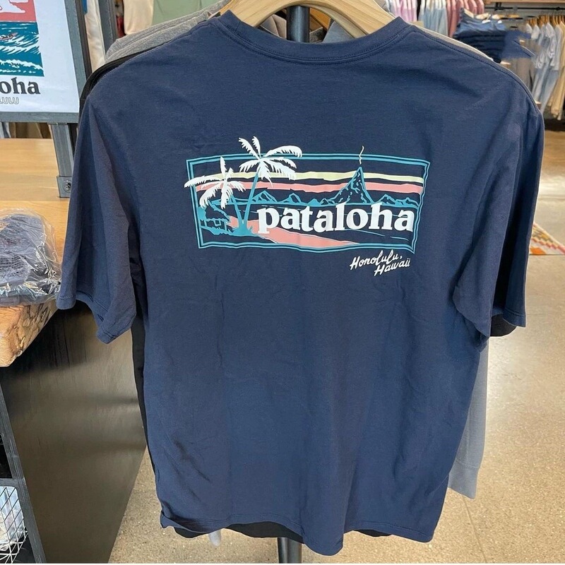 Summer New Style Pata Patagonia Classic Printed Sports Round Neck American Retro Short-Sleeved T-Shirt for Men and Women