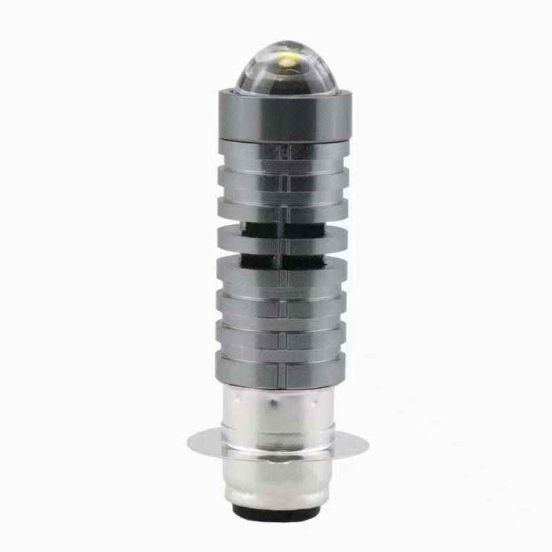 In stock, hot-selling LED motorcycle headlight, fish-eye light, small power P15D H6 dual-color yellow-white electric vehicle front headlight