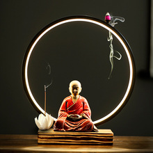 陶瓷工艺品摆件小和尚茶宠小沙弥禅意茶室玄关客厅桌面装饰品批发