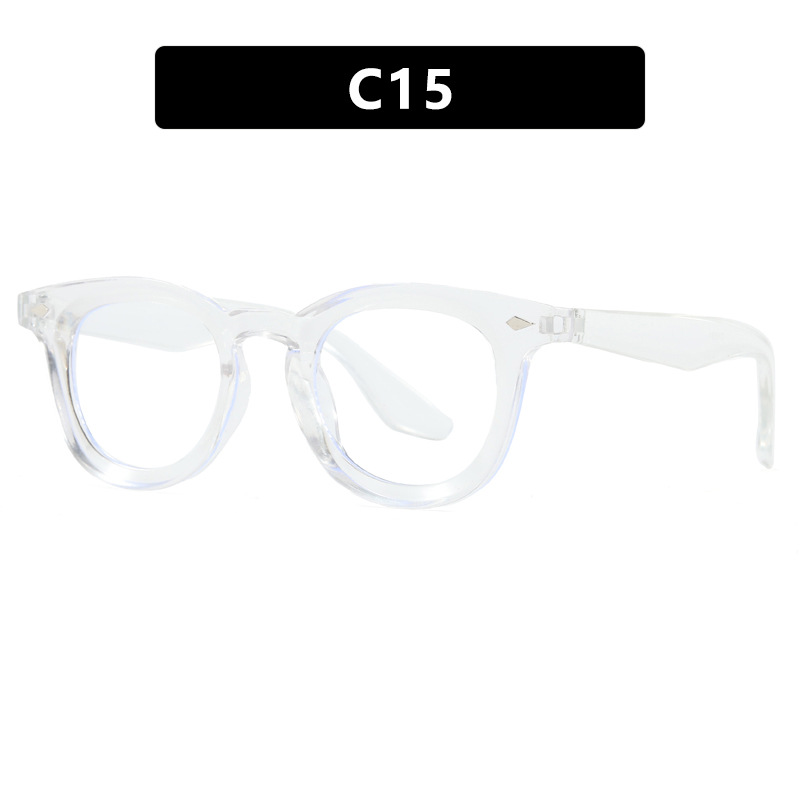 Redondo clavos de arroz pequeño marco de moda europea y americana callejera gafas de sol retrógrado personalidad gafas de sol cóncavas