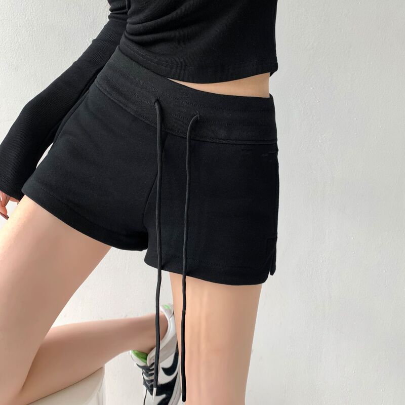 American Fashion Spring and Summer Hot Girl Comfortable Versatile Sports Shorts Women's Casual Loose Slit Home Three-Point Shorts