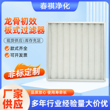 定制空气过滤器洁净车间中央空调通风系统板框龙骨初效板式过滤器