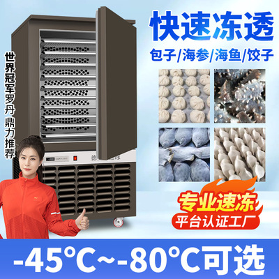 商用風冷無霜超低溫冷櫃立式海鮮急凍烘培冷藏冰箱保鮮插盤速凍櫃