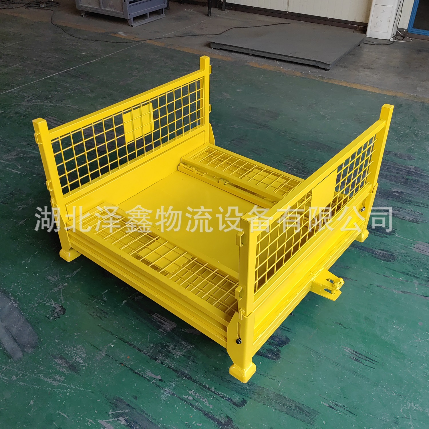 折叠金属周转箱 钢制网格周转筐 工业超市仓储金属物料框 批发