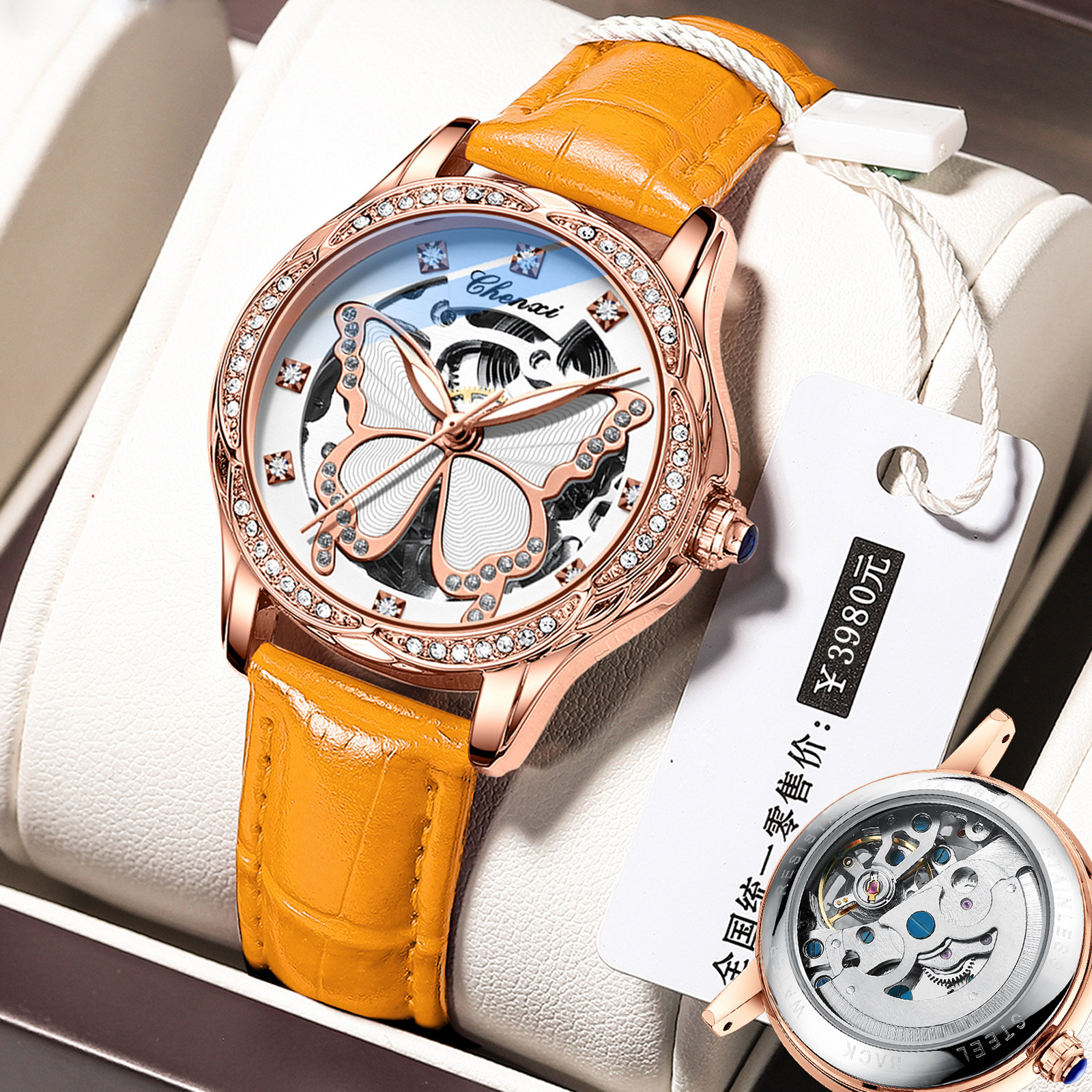 Watch for Women 2025 New Mechanical Watch as a Gift for Girlfriend Niche High-End Sense Cut Out Accessible Luxury Ladies Fully Automatic Watch