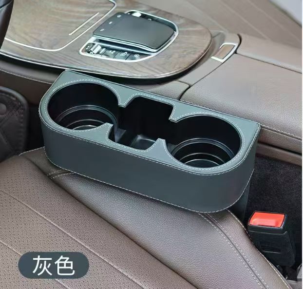 Asiento coche multifuncional caja de almacenamiento caja de cuero asiento de coche hueco caja de almacenamiento de basura puede brecha taza de agua titular