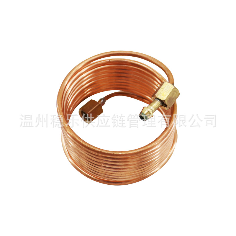 Wenle Instrument Accessories Universal Copper Oil Pipe with Nut, Copper Pipe Diameter 2.8mm, Obm102, Length 1.8m