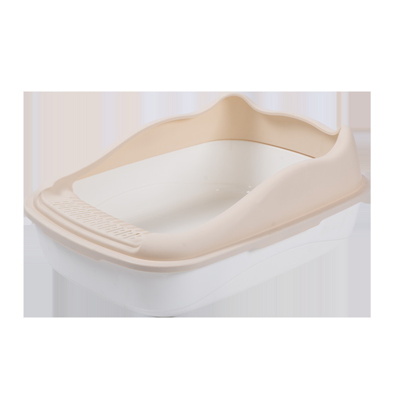 Pan de arena para gatos super grande semicerrado gran cinturón abierto pan de arena para gatos artículos para mascotas orejas para gatos