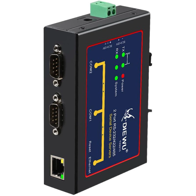 Сервер RS232/485/422 последовательного порта белого паука двойной к сети связи оборудования локальных сетей промышленной