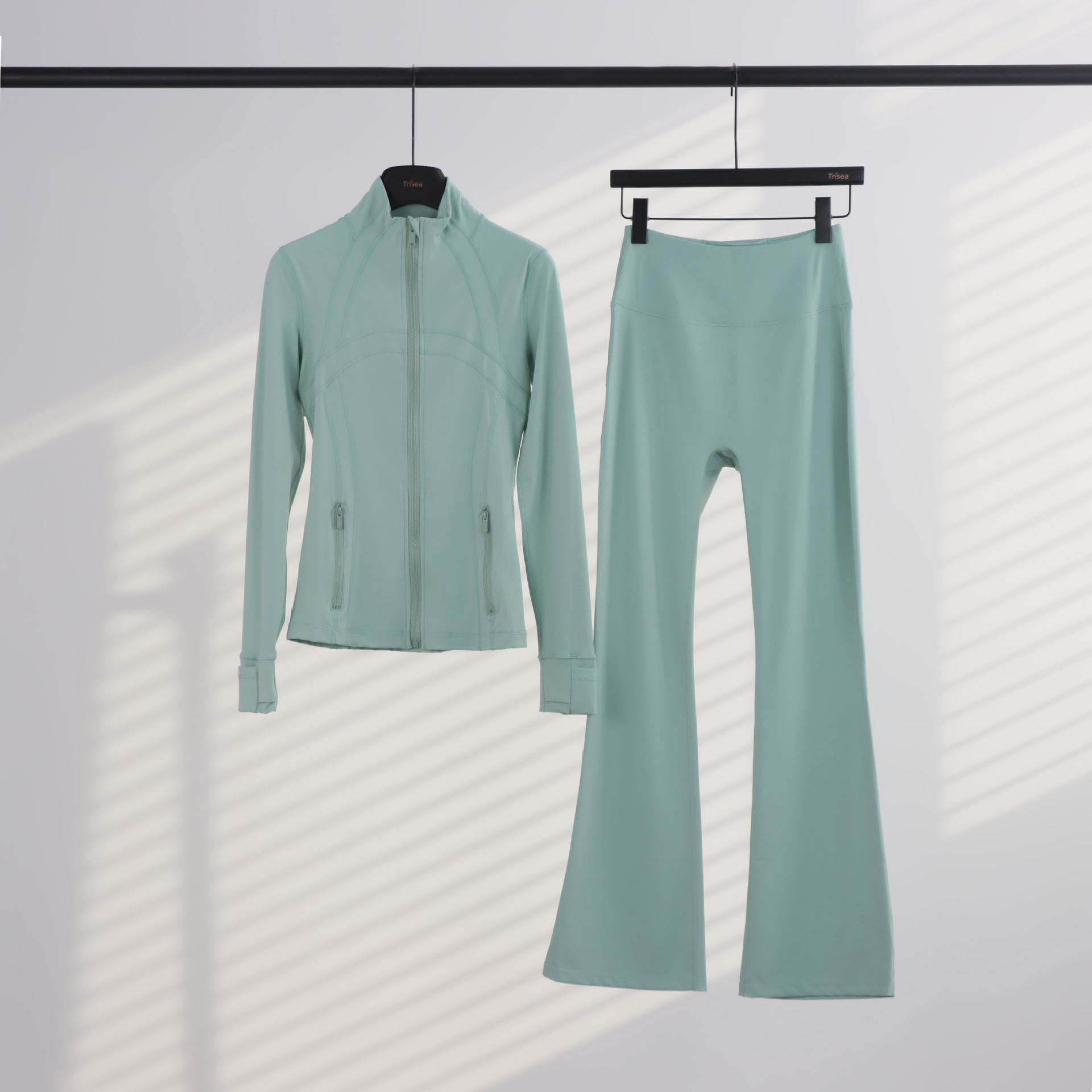 LULU chaqueta de cuello de喇叭 con cremallera, chaqueta de cuerpo, chaqueta de yoga elástica, mujer