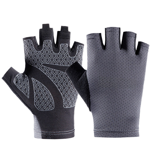 Cross-border half-finger gloves for men and women, summer sun protection net surface breathable quick-drying fitness cycling anti-slip fishing rider gloves