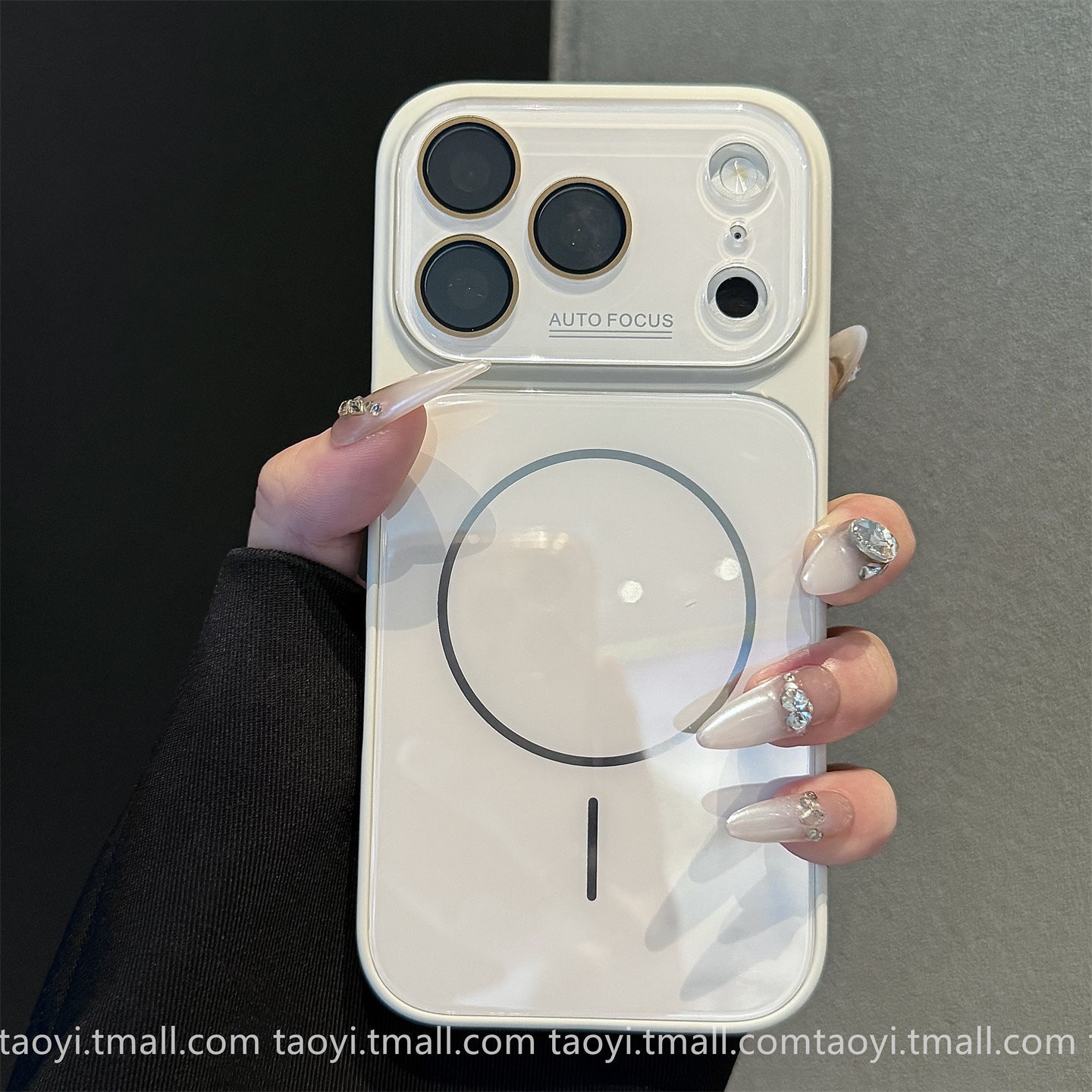 Aplicable para iPhone 17 segundos Corning vidrio magnético caso de teléfono de alto nivel sensación de dopamina manzana 15pro color sólido