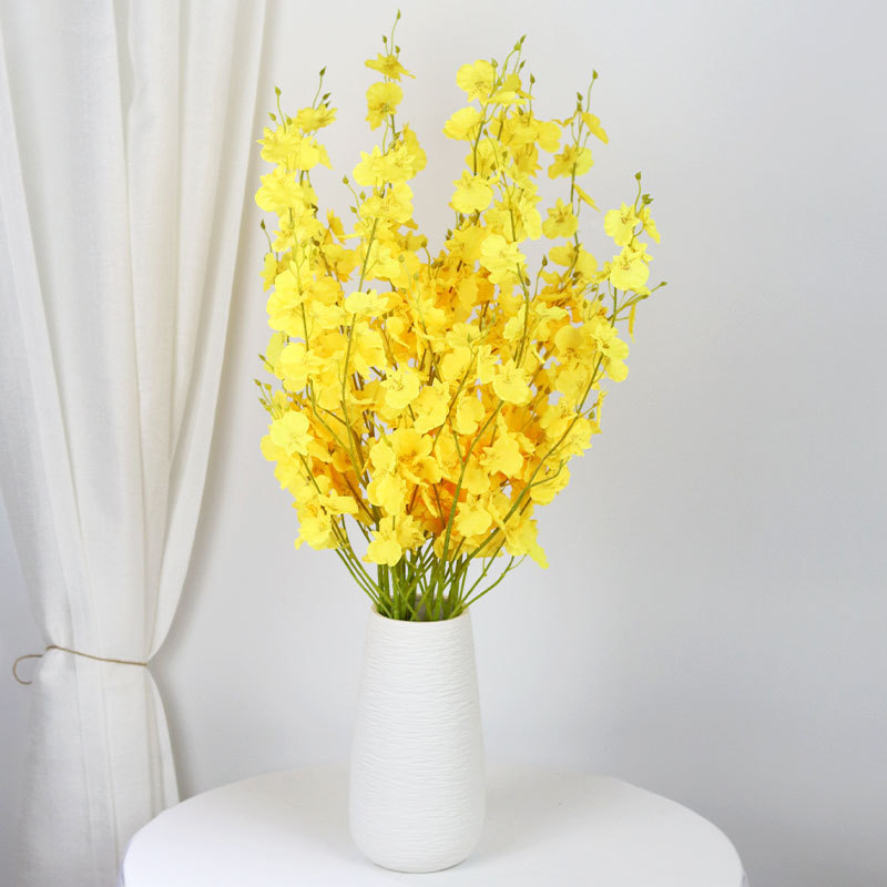 Artificial Dancing Orchid Fake Flower Table Arrangement Bouquet Floral Ornament European Style Home Living Room Entrance Decoration Manufacturer Wholesale