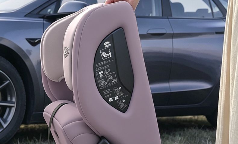Simple rear seat safety seat for 12-year-olds, suitable for portable folding car seats for older children, children's car seat with cotton upholstery