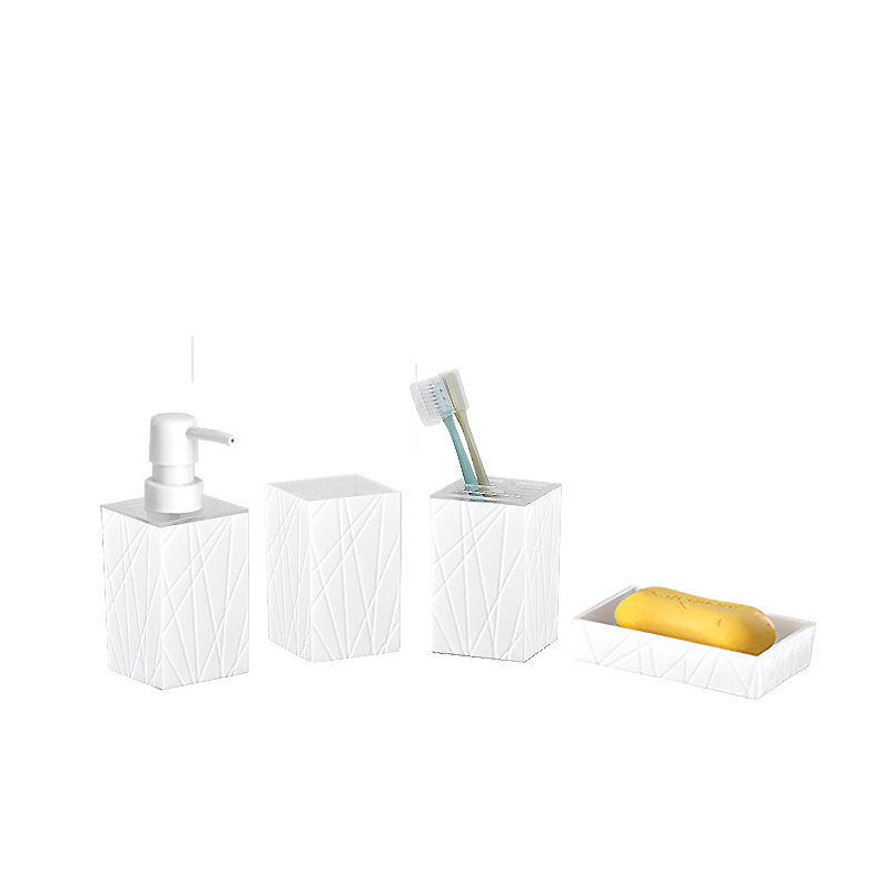 Cuadrado traje de baño lavabo encimera artículos de tocador cepillo de baño enjuague bucal taza baño accessori