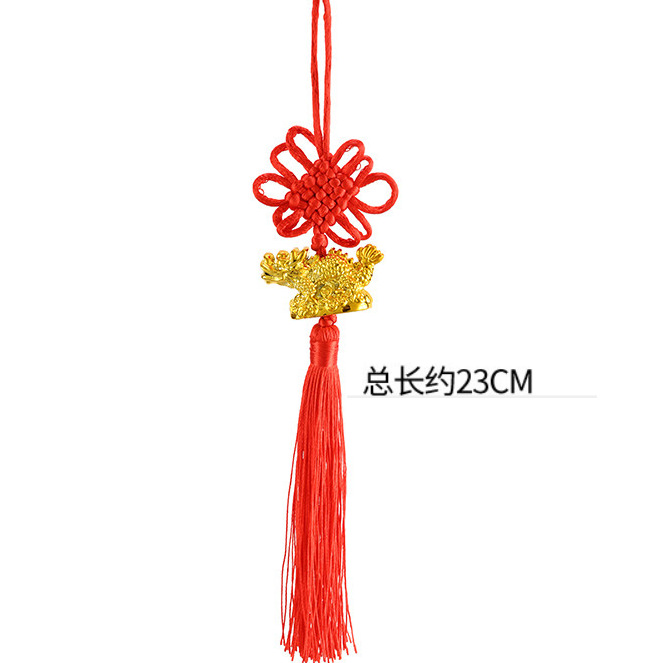 Fiesta del Dragón accesorios colgantes colgantes hechos a mano DIY material linterna de bambú cuerdas coloridas bolsas de incienso perfumadas escoba y coleta