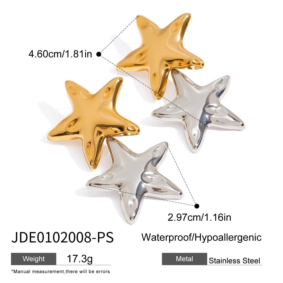 Jieding Europa y América Joyas de acero de titanio transfronterizas Collar de acero inoxidable Pendientes simples y de alta calidad Anillo de estrella de cinco puntas Rings