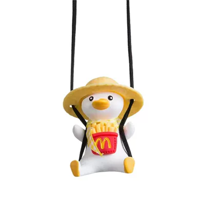Car hanging | Hanging Decorations Car Accessories - yellow-hat-french-fry-duck