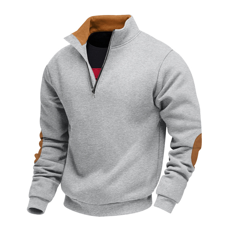 Transfronterizos Amazon TK Hot Sale Otoño Nuevo hombre casual chaqueta con cremallera de cuello Henry chaqueta de estilo americano hombre