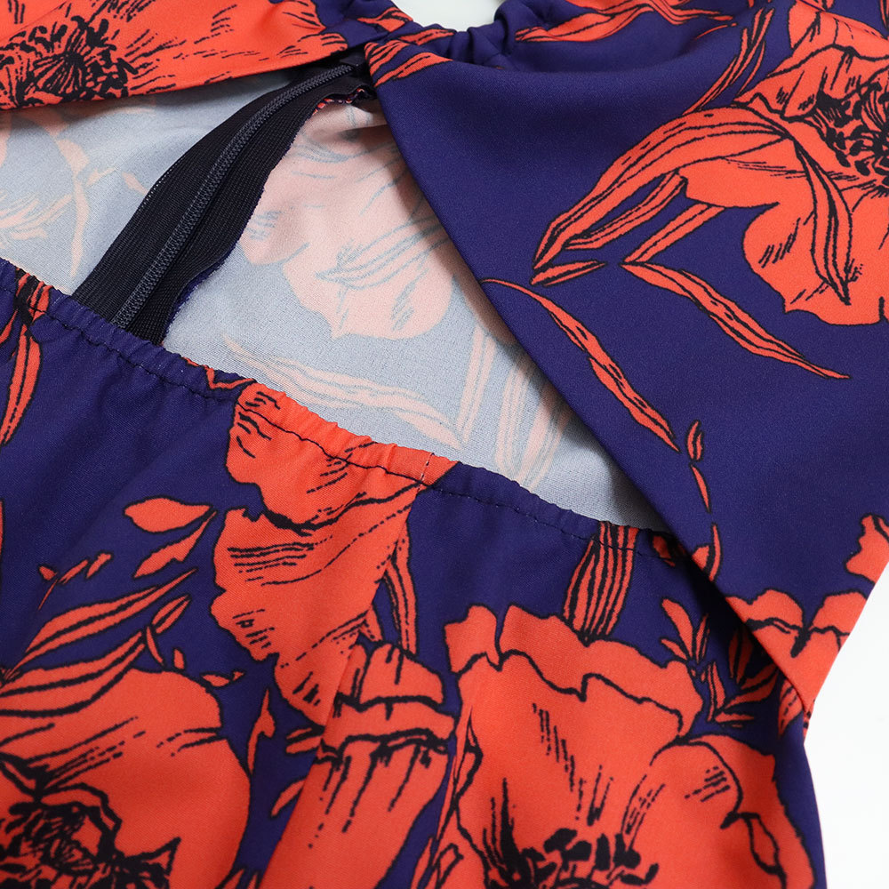 Women's Gender Wholesale Women's Elegant Painted Flower Daily Strap Sleeveless Regular Dress