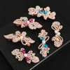 Korean Edition Rhinestone Hairpin Headdress Pearl Card issuance bow crystal Top clamp Metal Ponytail clip Hairdressing wholesale