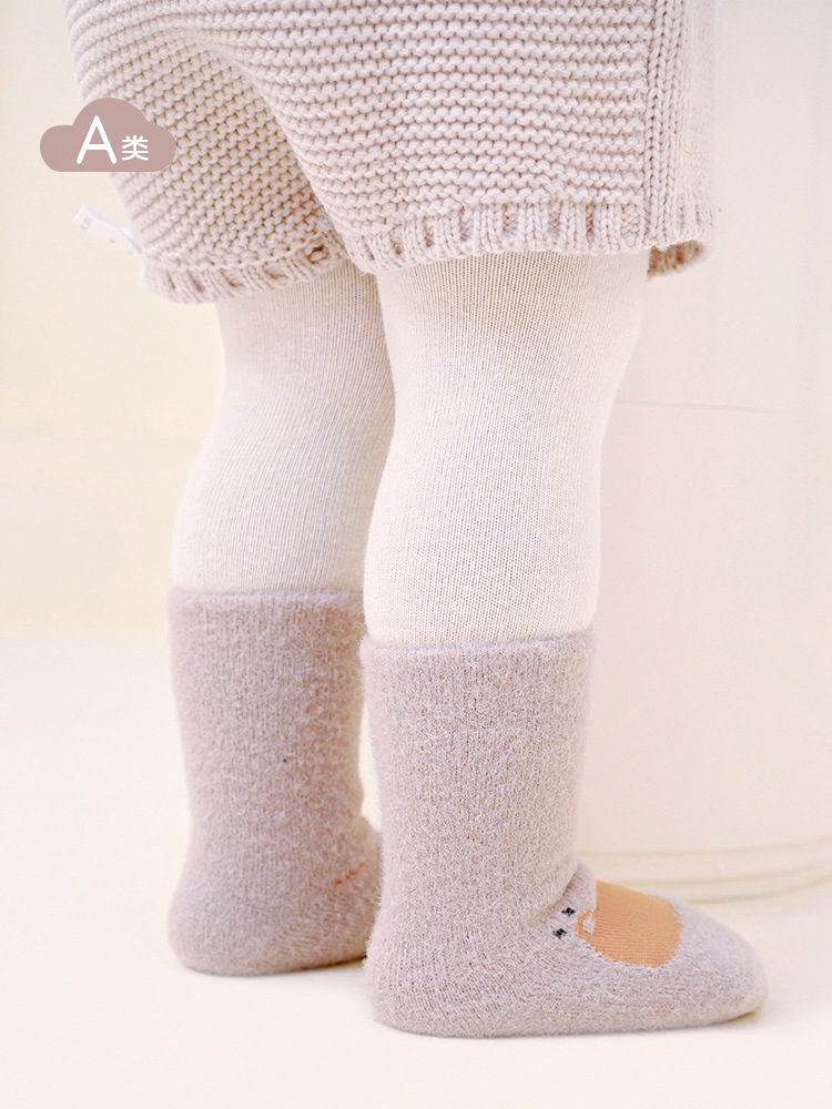 Calcetines para bebés invierno nuevo calcetines calientes para niños y niñas calcetines para niños recién nacidos 0 - 4 años de edad