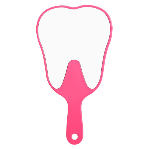 New dental mirror handheld makeup mirror portable plastic mirror printable LOGO handle mirror multi-functional mirror