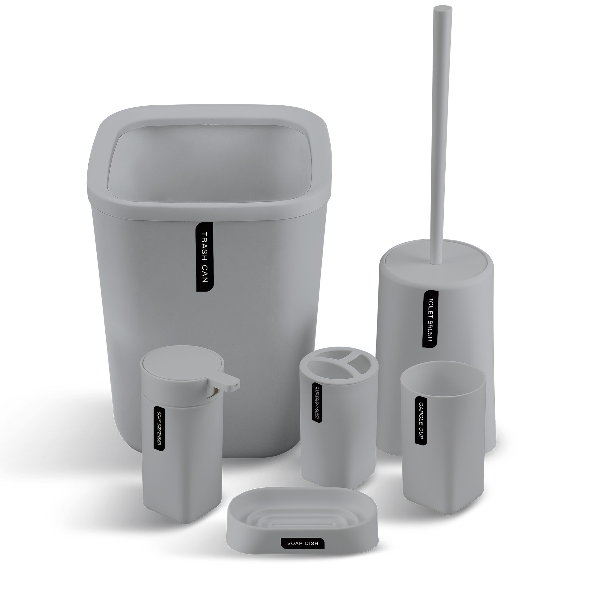 Suministros de baño conjunto de seis piezas Tianyuan lugar enjuague bucal Taza cepillado rack caja de jabón Baño de almacenamiento traje de baño de lavado