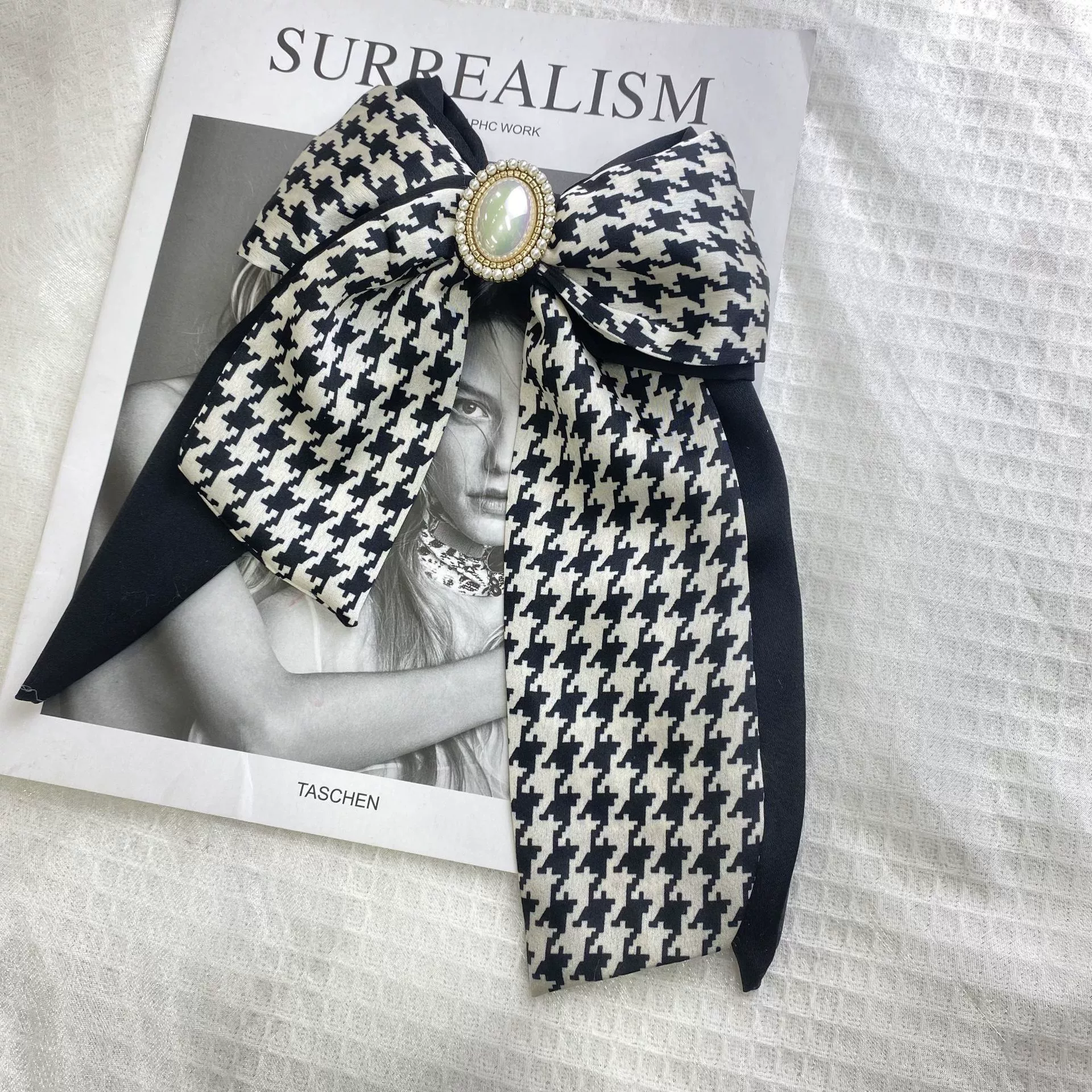 Зажим для волос с бантом из жемчуга, корейский стиль, стиль Chanel