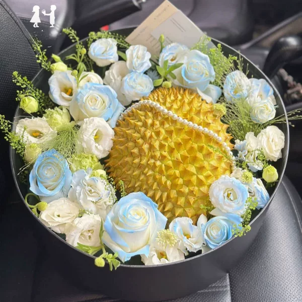 Trendy Round Gift Box Fruit Flower Box Mother's Day Gift Souvenir Heart-Shaped Flower Packaging Empty Box