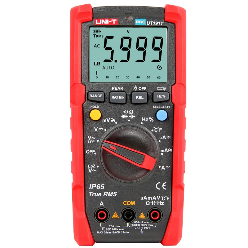 UNI-T Профессиональный мультиметр Uleed UT191E UT191T автоматический Высокоточный электрик с цифровым дисплеем с защитой от ожогов