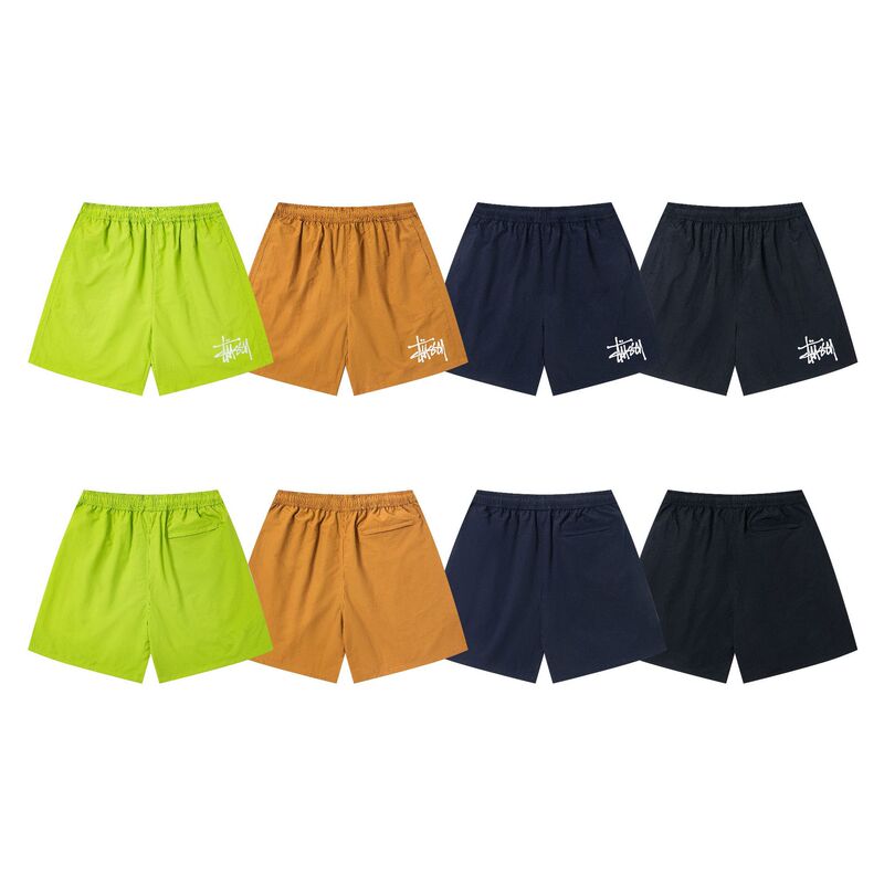 Cross-Border Trendy Brand Stussy Classic Logo Print Inner Mesh Quick-Dry Beach Shorts for Men and Women