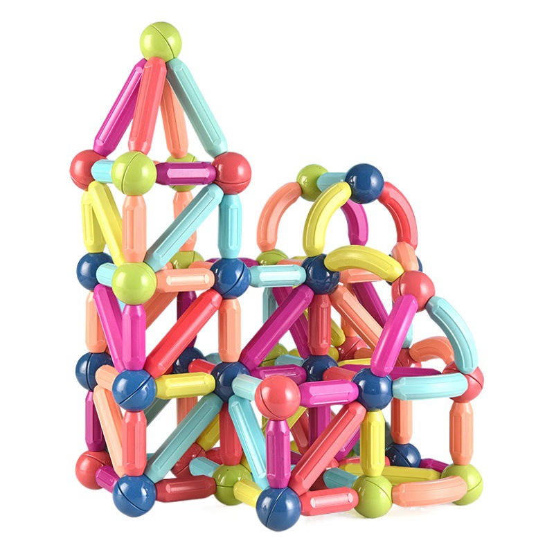 Palillo magnético de los niños de educación temprana juguetes educativos forma de variedad hoja magnética bricolaje ensamblado bloques de construcción de partículas grandes niños y niñas