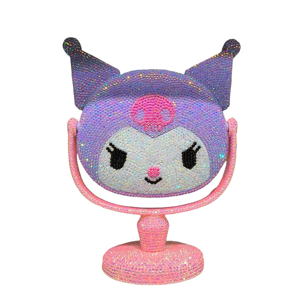 Desktop base purple-faced Kulomi + diamond-pasted material bag