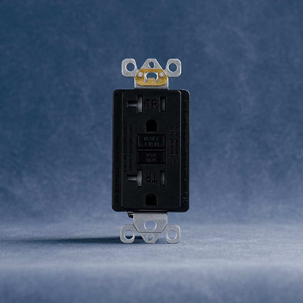 Serie norteamericana estándar americano americano 20AGFCI con panel sin tornillos toma de fuga 15A puerta de protección 125V UL